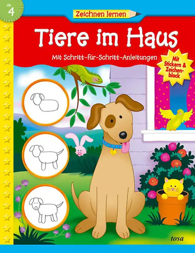 Tiere haus zeichnen lernen - tiere, haus.